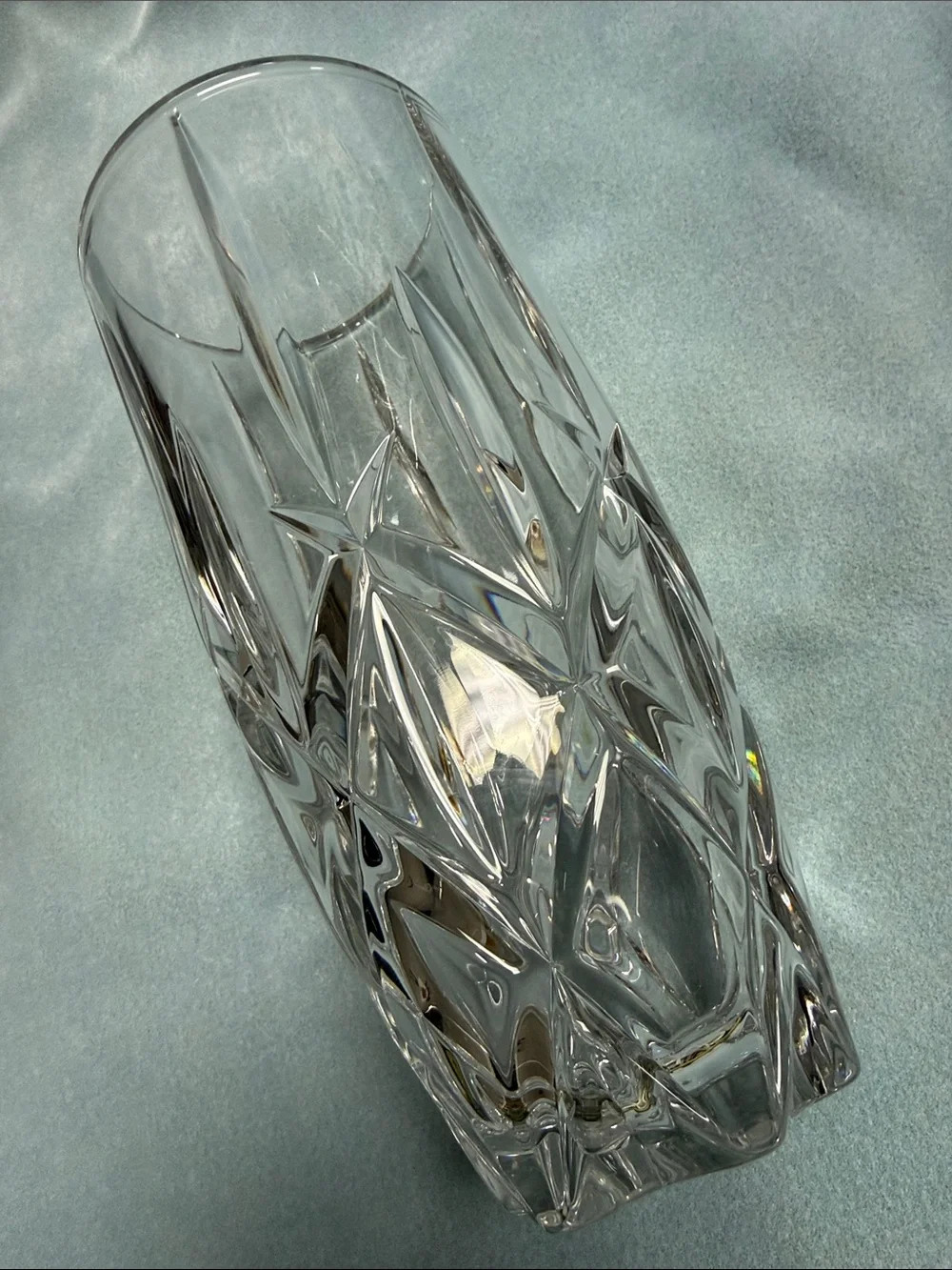 Gorham Lady Ann Clear Cut Crystal Flower Vase